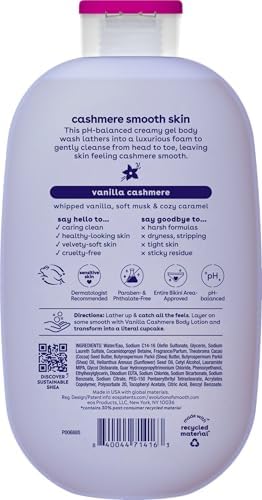 EOS Vanilla Cashmere Moisturizing Body Wash for Sensitive Skin - 16 fl oz