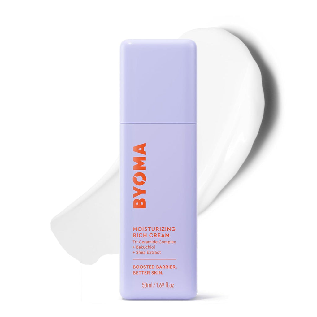 BYOMA Moisturizing Barrier Repair Cream with Bakuchiol for Dry Skin - Anti-Wrinkle, Alcohol-Free (1.69 fl.oz)