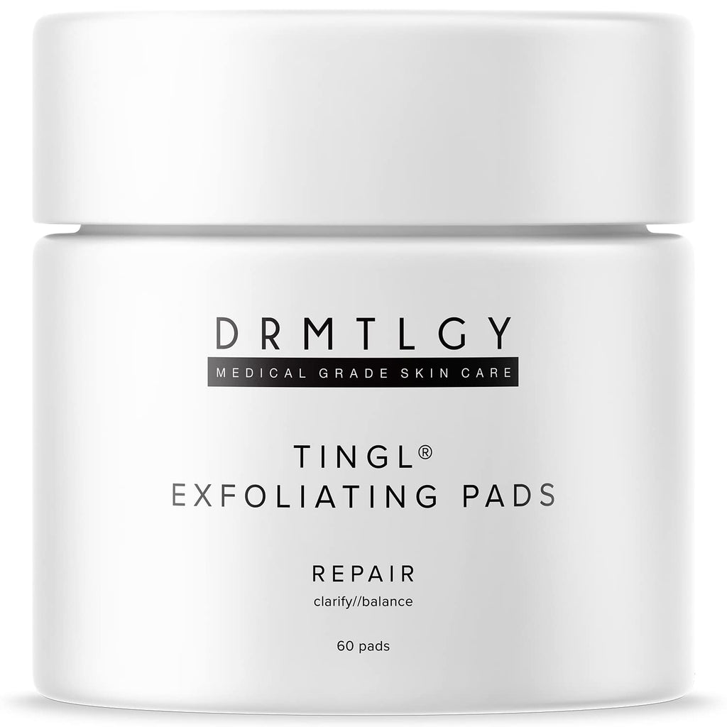 DRMTLGY Exfoliating Face & Body Pads - Glycolic Lactic Salicylic Acid for Acne Pores Wrinkles, 60 Count