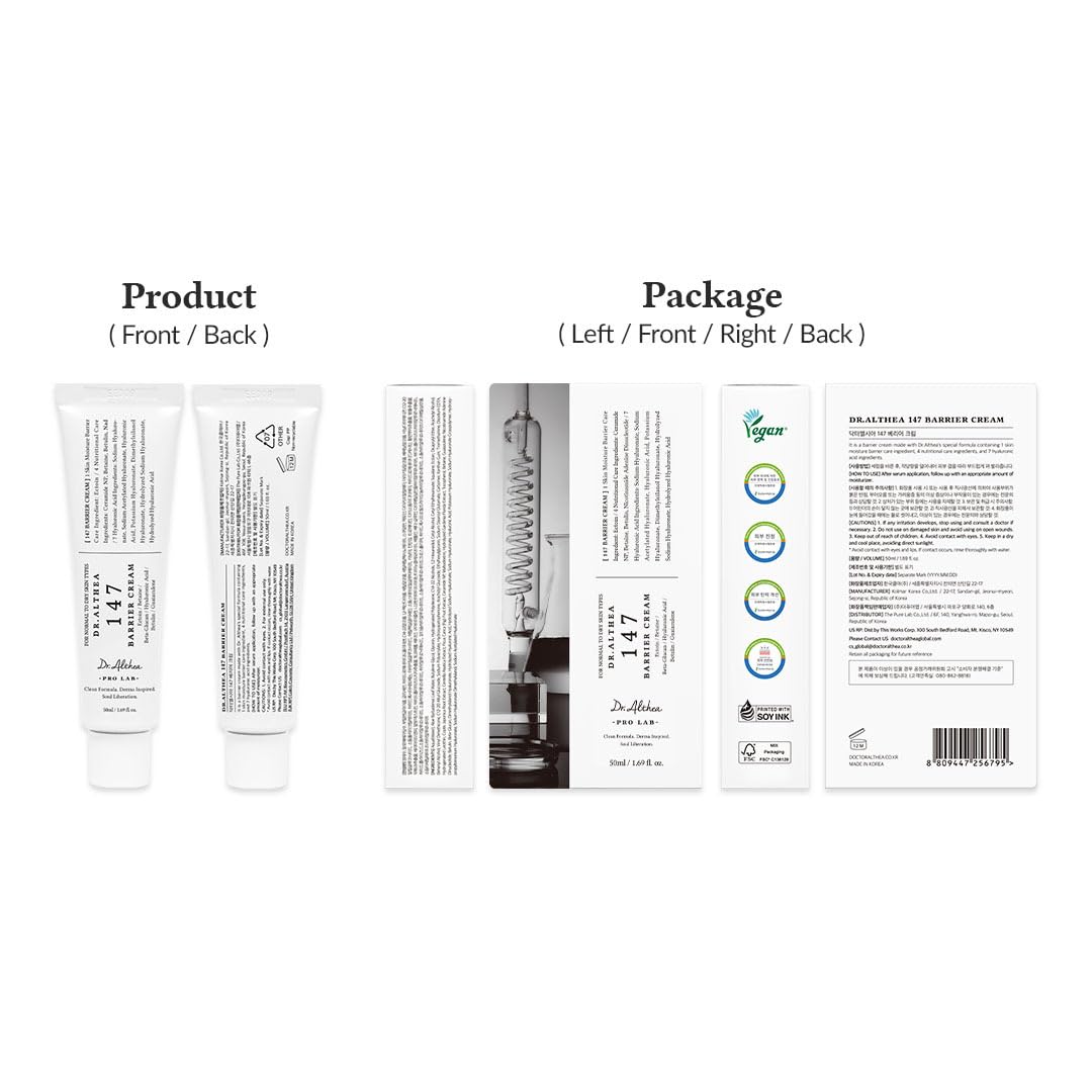 Dr. Althea 147 Barrier Cream - Daily Hydrating Face Moisturizer for Dry Skin