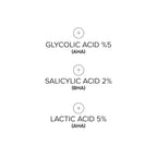 DRMTLGY Exfoliating Face & Body Pads - Glycolic Lactic Salicylic Acid for Acne Pores Wrinkles, 60 Count
