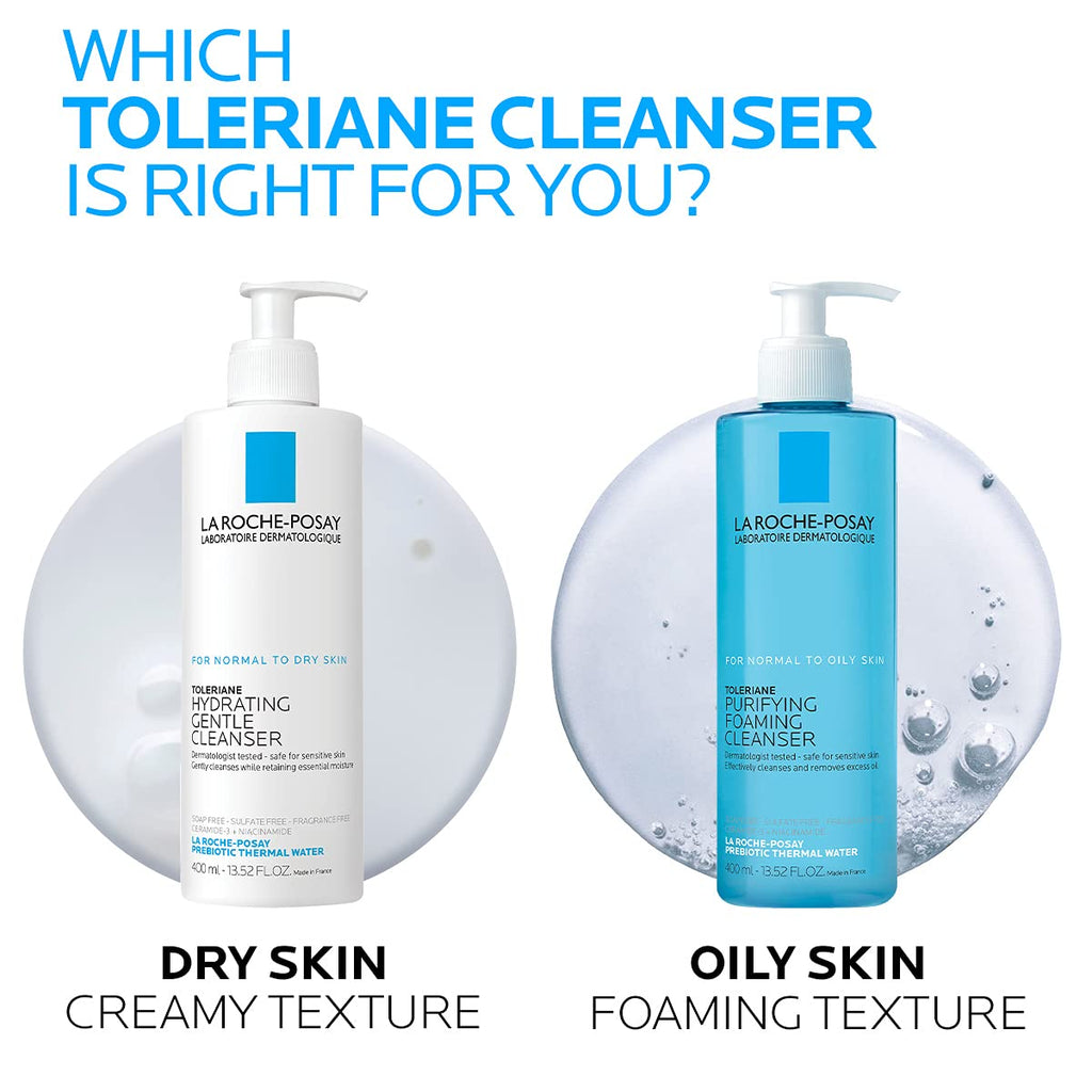 La Roche-Posay Toleriane Purifying Foaming Facial Cleanser - Oil-Free & Non-Drying for Sensitive Skin