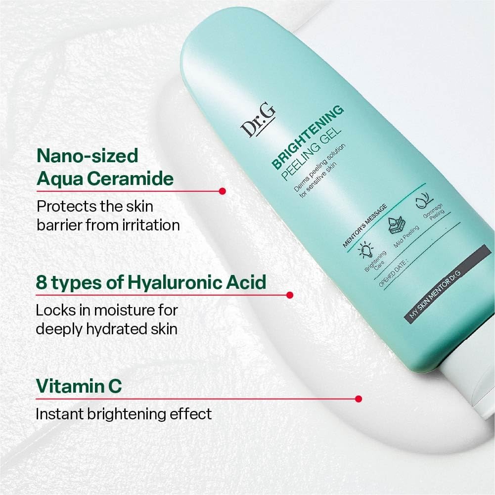 Dr.G Brightening Peeling Gel - Gentle Chemical Exfoliant for Radiant Skin, 4.23 fl oz