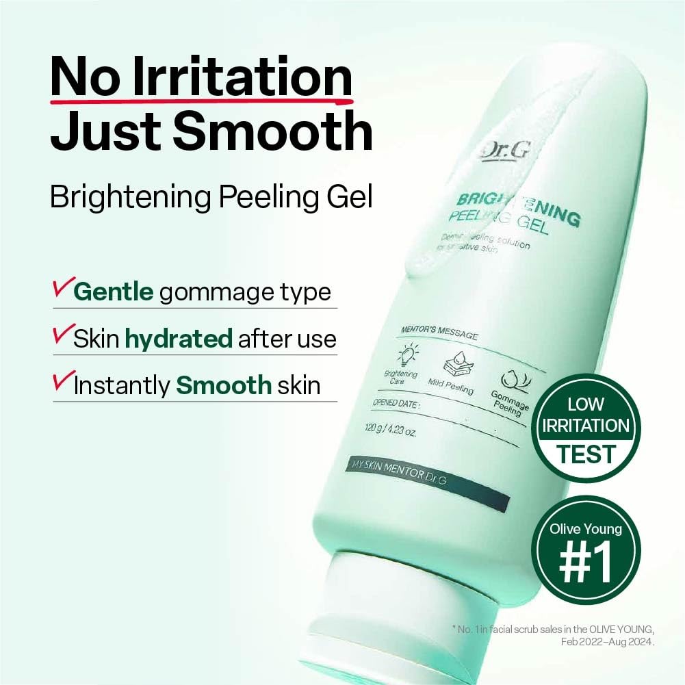 Dr.G Brightening Peeling Gel - Gentle Chemical Exfoliant for Radiant Skin, 4.23 fl oz