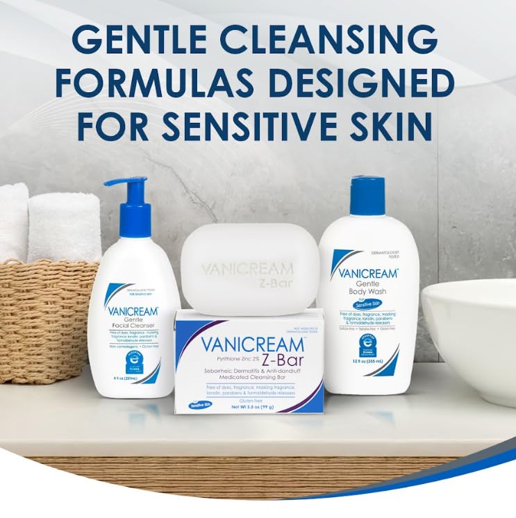 Vanicream Gentle Facial Cleanser with Pump - For Sensitive Skin, 8 fl oz