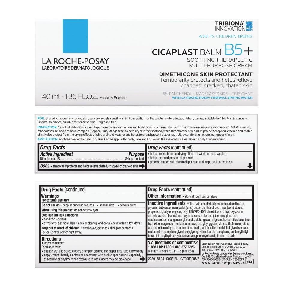 La Roche-Posay Cicaplast Balm B5: Soothing Cream for Dry Skin & Irritation