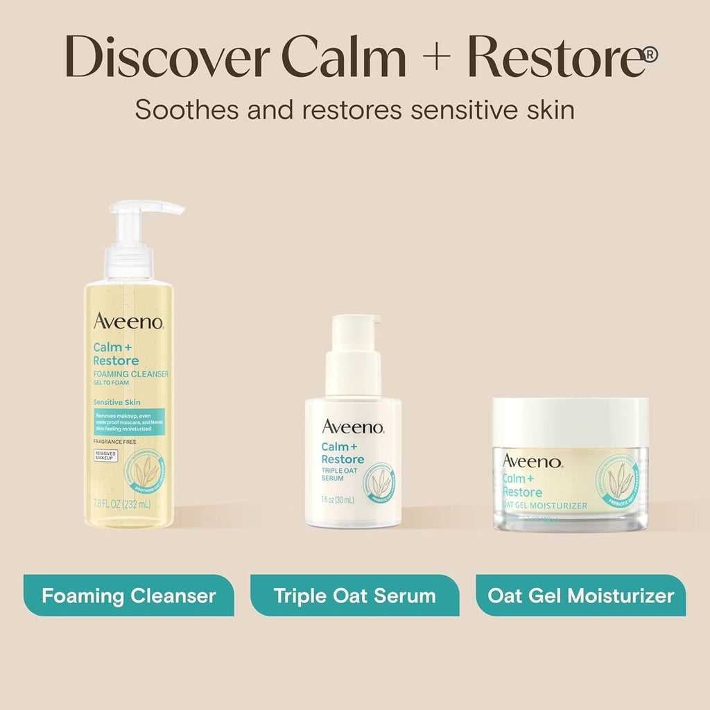 Aveeno Calm + Restore Fragrance-Free Oat Gel Moisturizer for Sensitive Skin