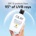 Olay Complete Face Moisturizer with SPF 15 Sunscreen - Lightweight Hydrating Lotion for Normal Skin (2 Pack)