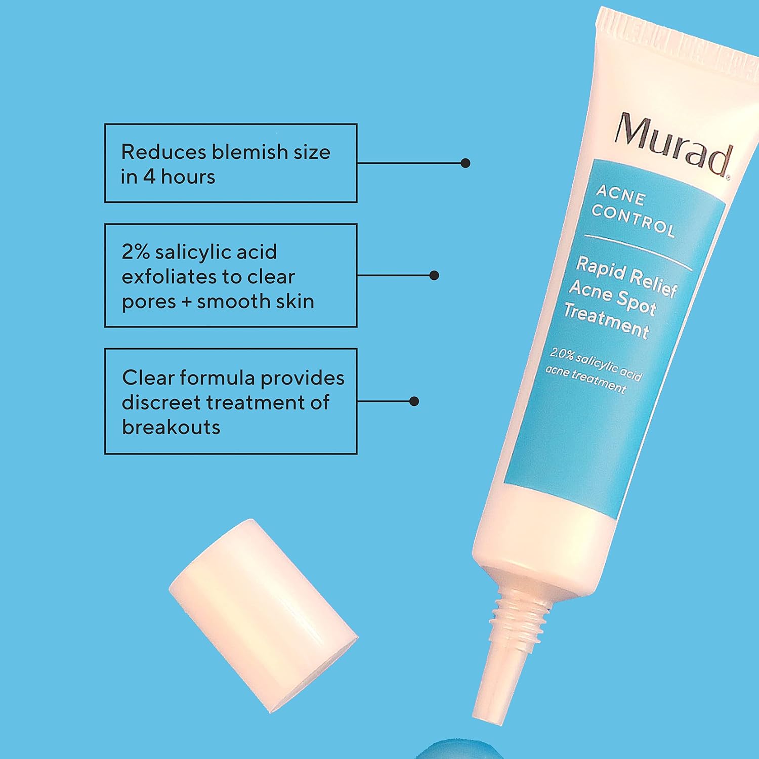 Murad Rapid Relief Acne Spot Treatment - Fast-Acting Blemish Gel with 2% Salicylic Acid