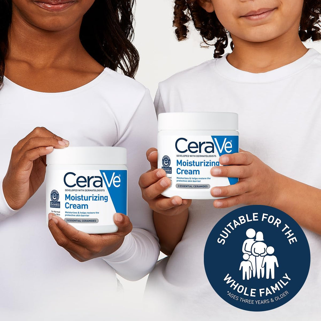CeraVe Moisturizing Cream - 24-Hour Hydration for Dry Skin, Face & Body Cream with Ceramides & HA, 19 oz