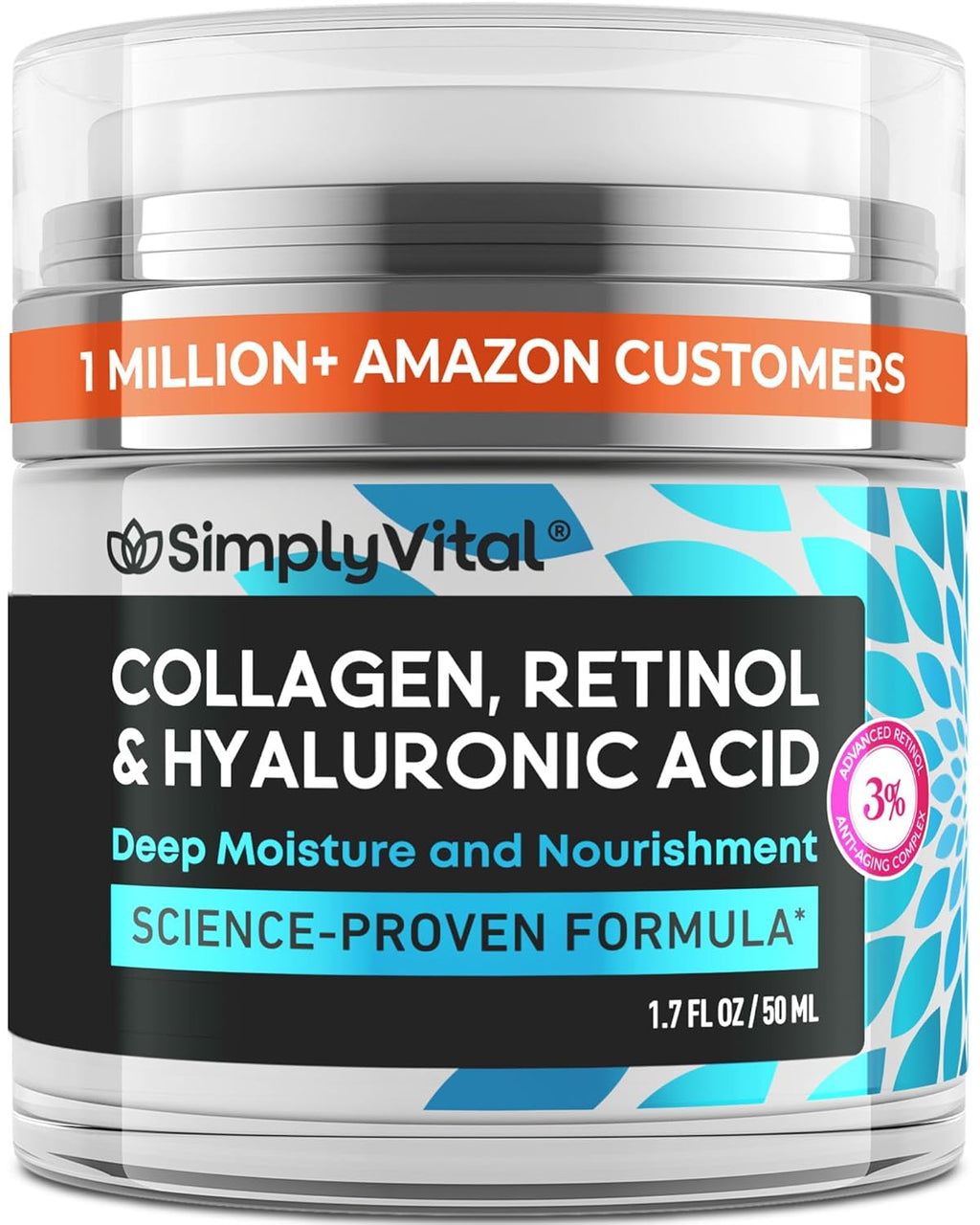 SimplyVital Anti-Aging Face & Neck Cream with Retinol - Hydrating Moisturizer for Firming Skin