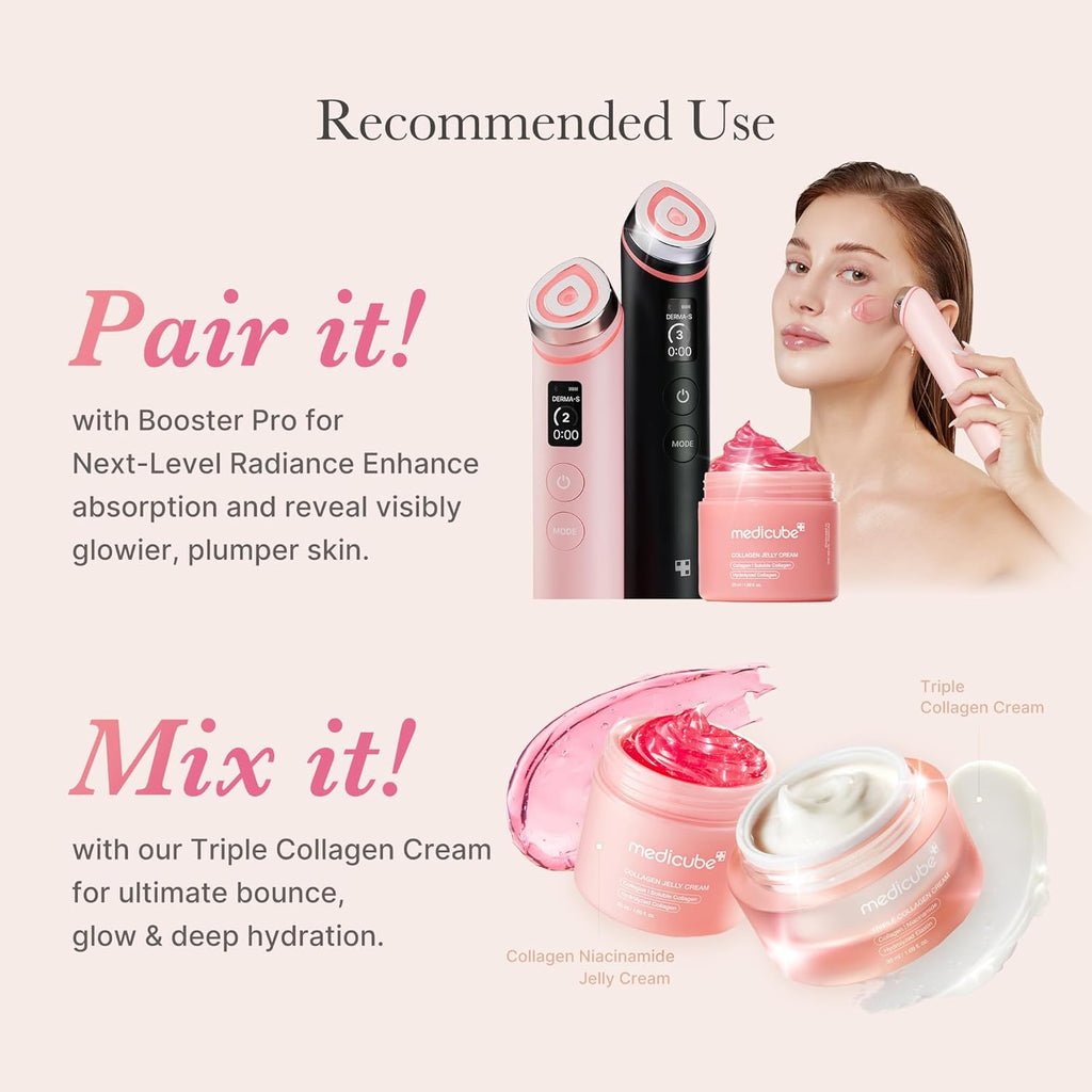 Medicube Collagen Jelly Cream - Niacinamide & Hydrolyzed Collagen, 1.69 Fl Oz