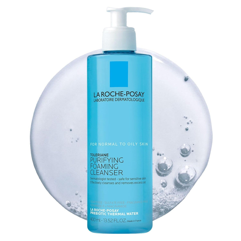 La Roche-Posay Toleriane Purifying Foaming Facial Cleanser - Oil-Free & Non-Drying for Sensitive Skin