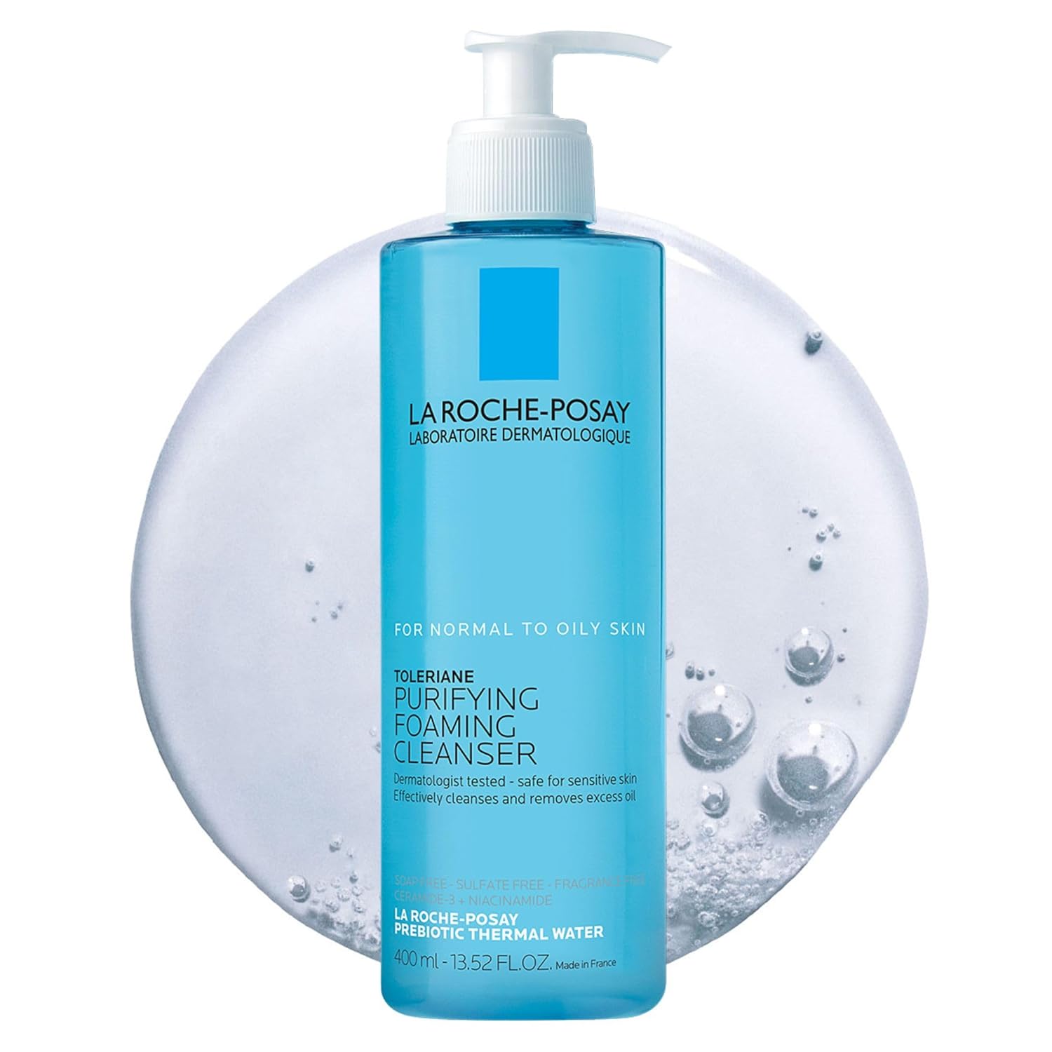 La Roche-Posay Toleriane Purifying Foaming Facial Cleanser - Oil-Free & Non-Drying for Sensitive Skin