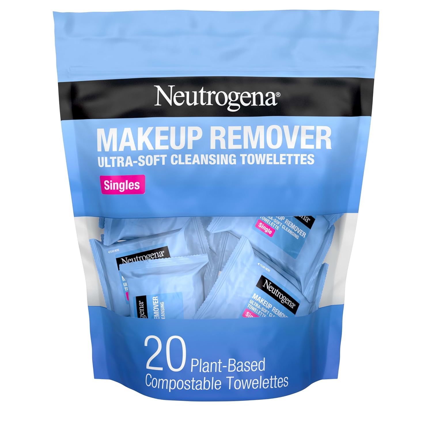 Neutrogena Makeup Remover Wipes - Daily Alcohol-Free Cleansing Towelettes (20 Count)