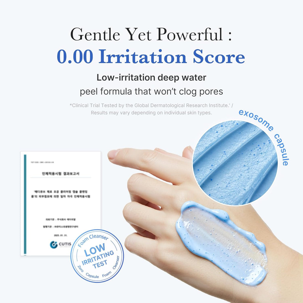 medicube Zero Pore Capsule Cleanser - Gentle Daily Foam for Blackheads & Smoother Skin, 4.23 oz
