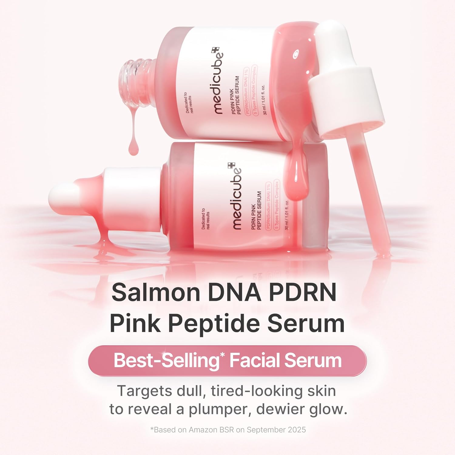 Pink Peptide Serum with Salmon DNA for Even Tone & Firm Skin by Medicube