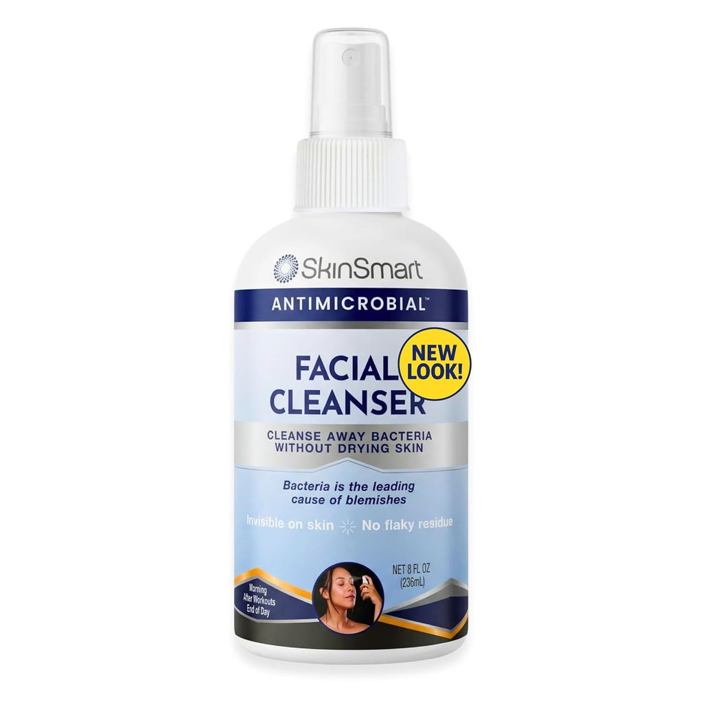 SkinSmart Antimicrobial Facial Cleanser for Breakouts - Hypochlorous Acid Spray, 8 oz