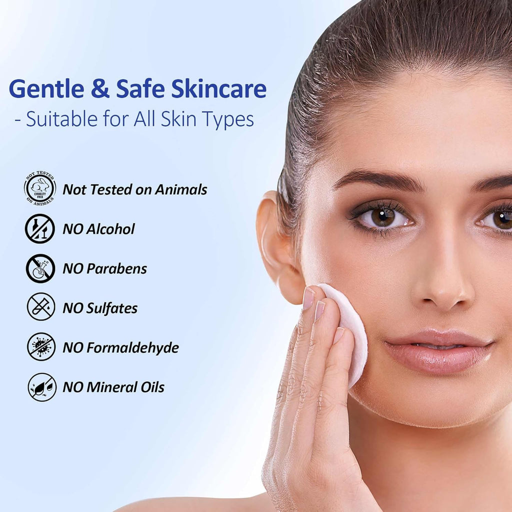 Hicream Glycolic Acid Pads - Dual-Textured Exfoliating Toner for Pore Care & Radiance (50 Count)