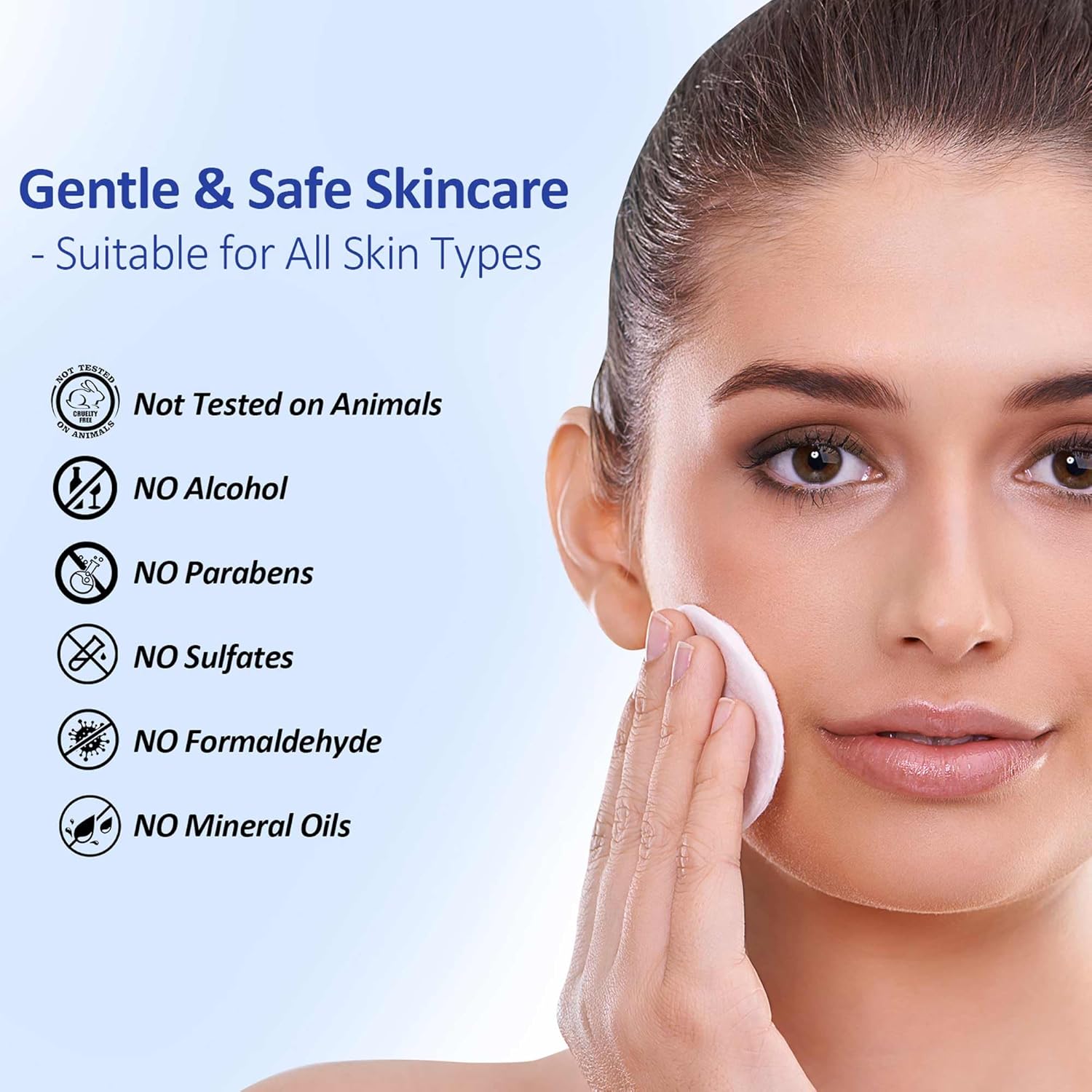 Hicream Glycolic Acid Pads - Dual-Textured Exfoliating Toner for Pore Care & Radiance (50 Count)