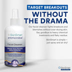 SkinSmart Antimicrobial Facial Cleanser for Breakouts - Hypochlorous Acid Spray, 8 oz