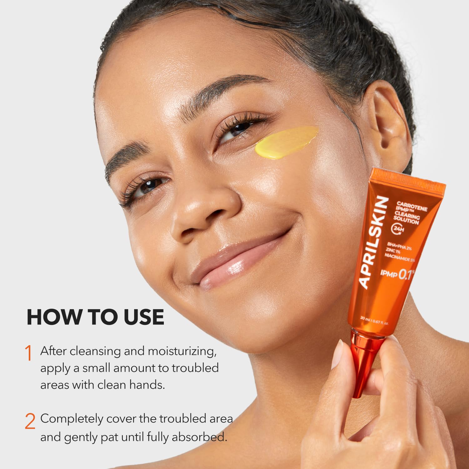 Soothe Acne & Blemishes with APRILSKIN Carrotene IPMP Clearing Gel - 5% Niacinamide, 1% Zinc Oxide