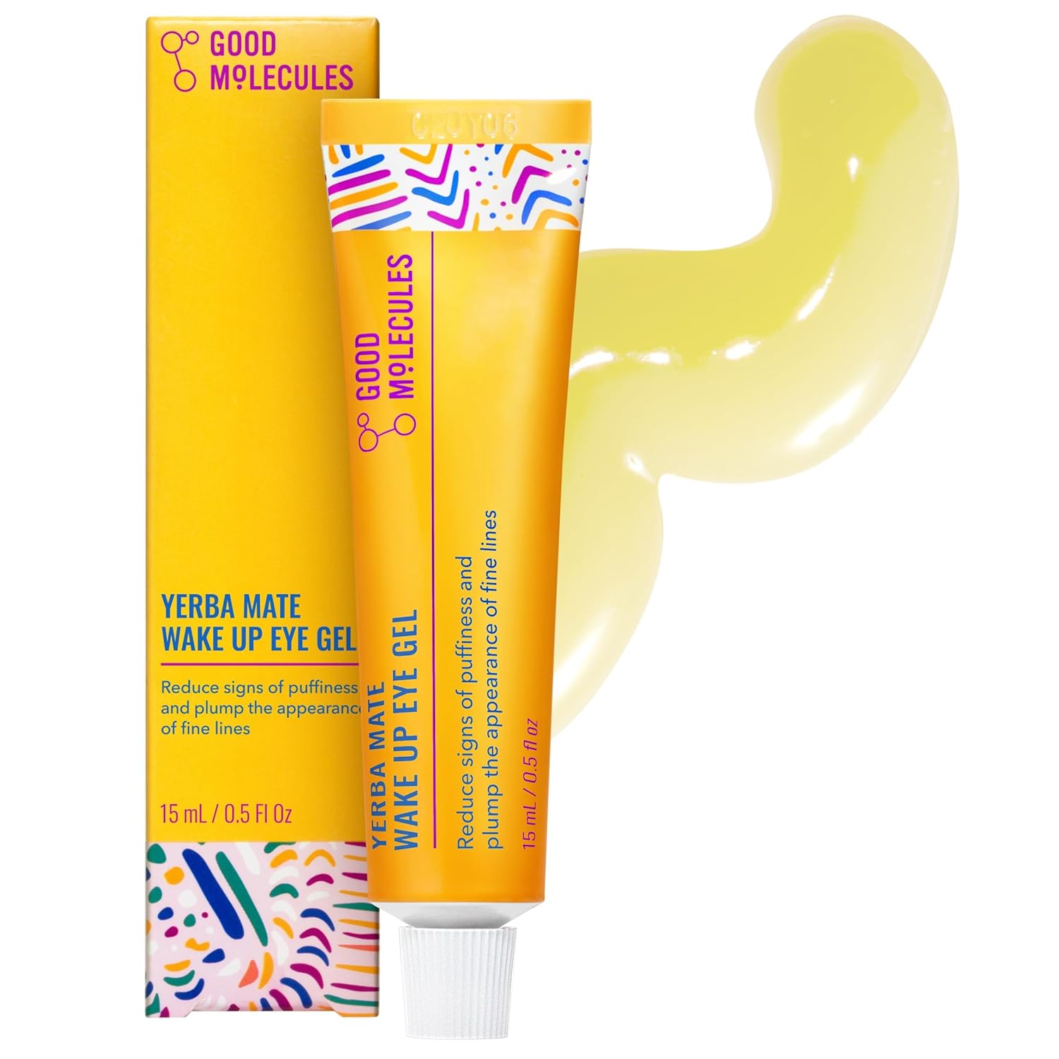 Good Molecules Wake Up Eye Gel - Hydrating Under-Eye Cream with Yerba Mate & Caffeine for Dark Circles