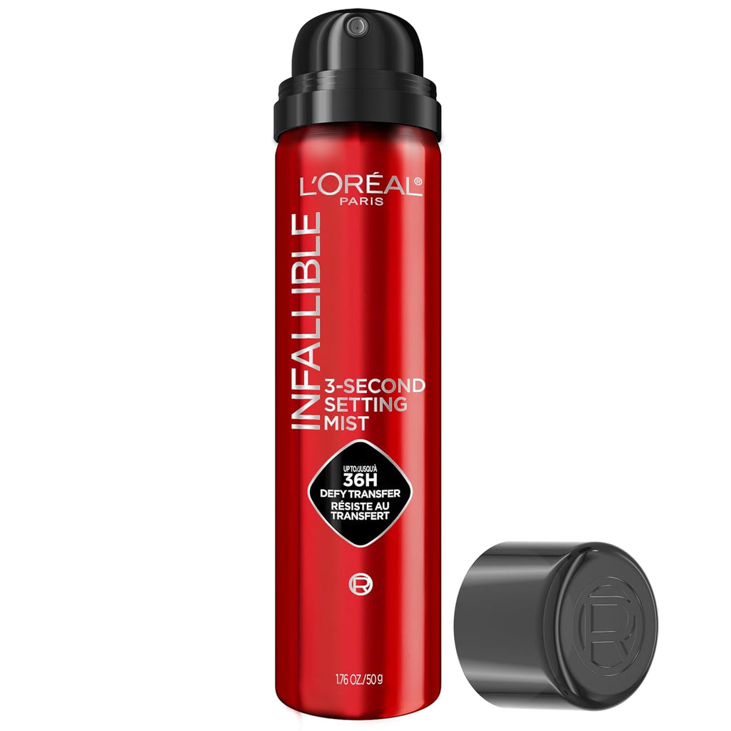 L'Oreal Paris Infallible 3-Second Setting Spray - Microfine Mist for 36HR Wear, 2.54 fl oz