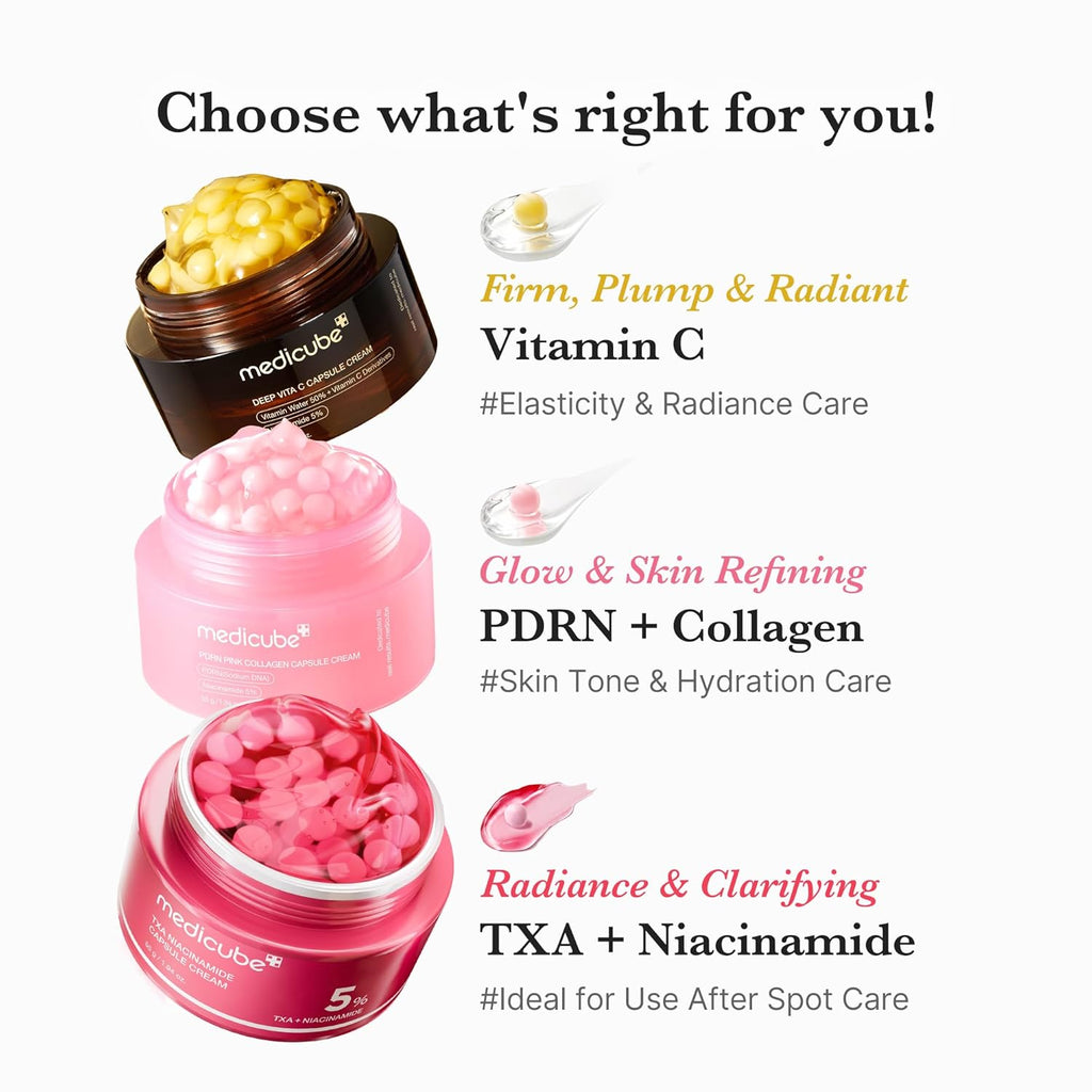Medicube Deep Vitamin C Face Cream for Radiance & Firm Skin - Liposome-Capsulated Formula, 1.94 oz