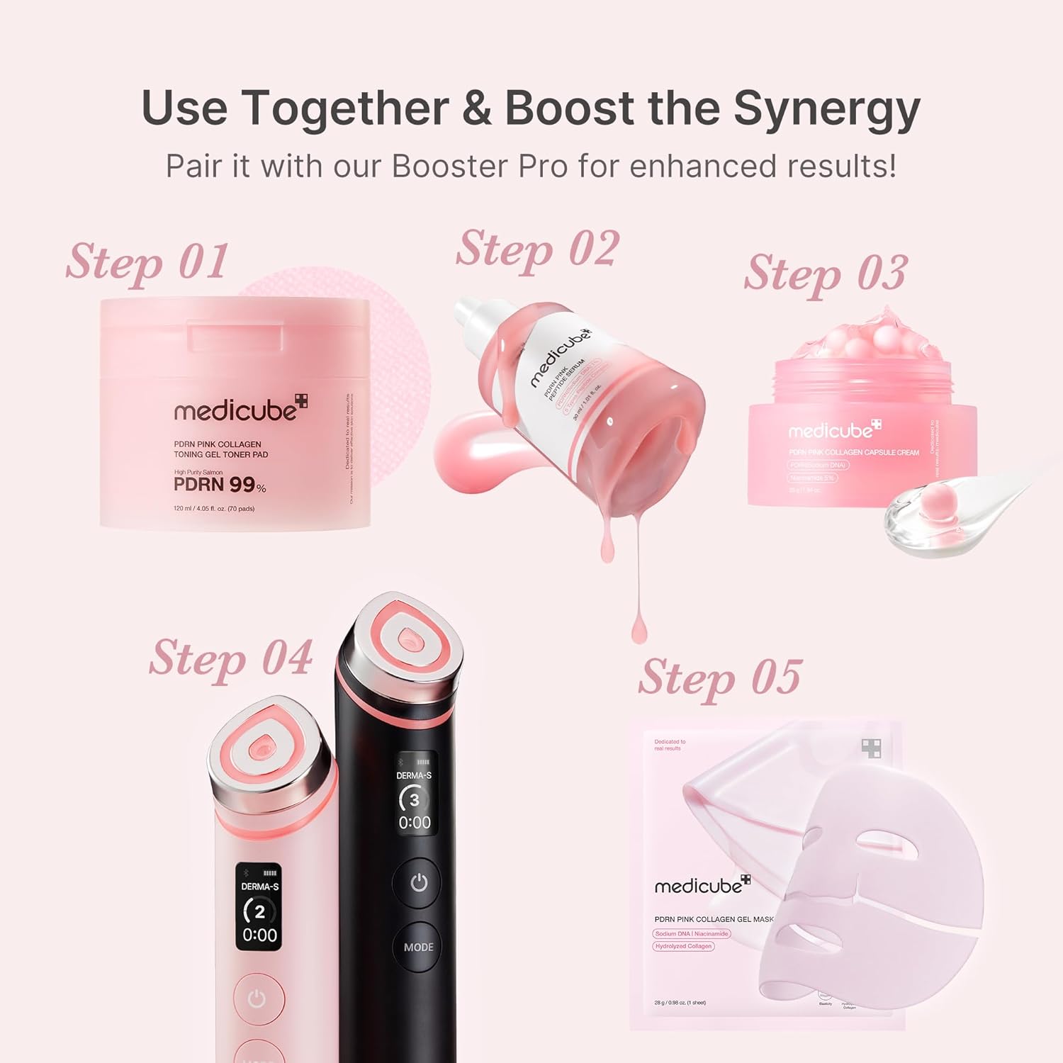 Pink Peptide Serum with Salmon DNA for Even Tone & Firm Skin by Medicube