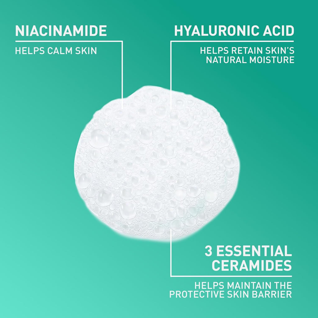 CeraVe Foaming Facial Cleanser for Oily Skin - Hydrating, Non-Drying Face Wash with Ceramides & Niacinamide, 19 fl oz