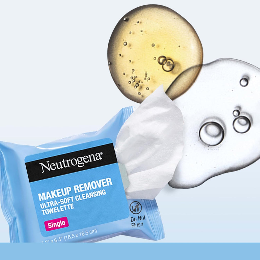 Neutrogena Makeup Remover Wipes - Daily Alcohol-Free Cleansing Towelettes (20 Count)