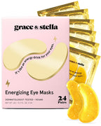 Grace & Stella Gold Under Eye Mask for Dark Circles & Puffiness - Vegan, 24 Pairs