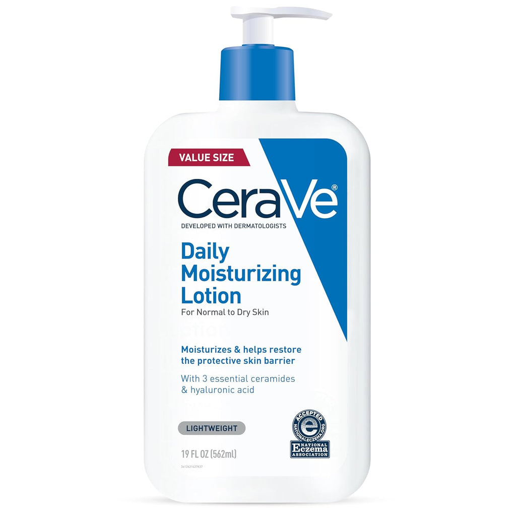 CeraVe Daily Moisturizing Lotion for Dry Skin - With Hyaluronic Acid & Ceramides, Fragrance-Free, 19 oz