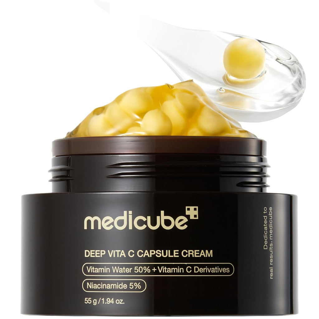 Medicube Deep Vitamin C Face Cream for Radiance & Firm Skin - Liposome-Capsulated Formula, 1.94 oz