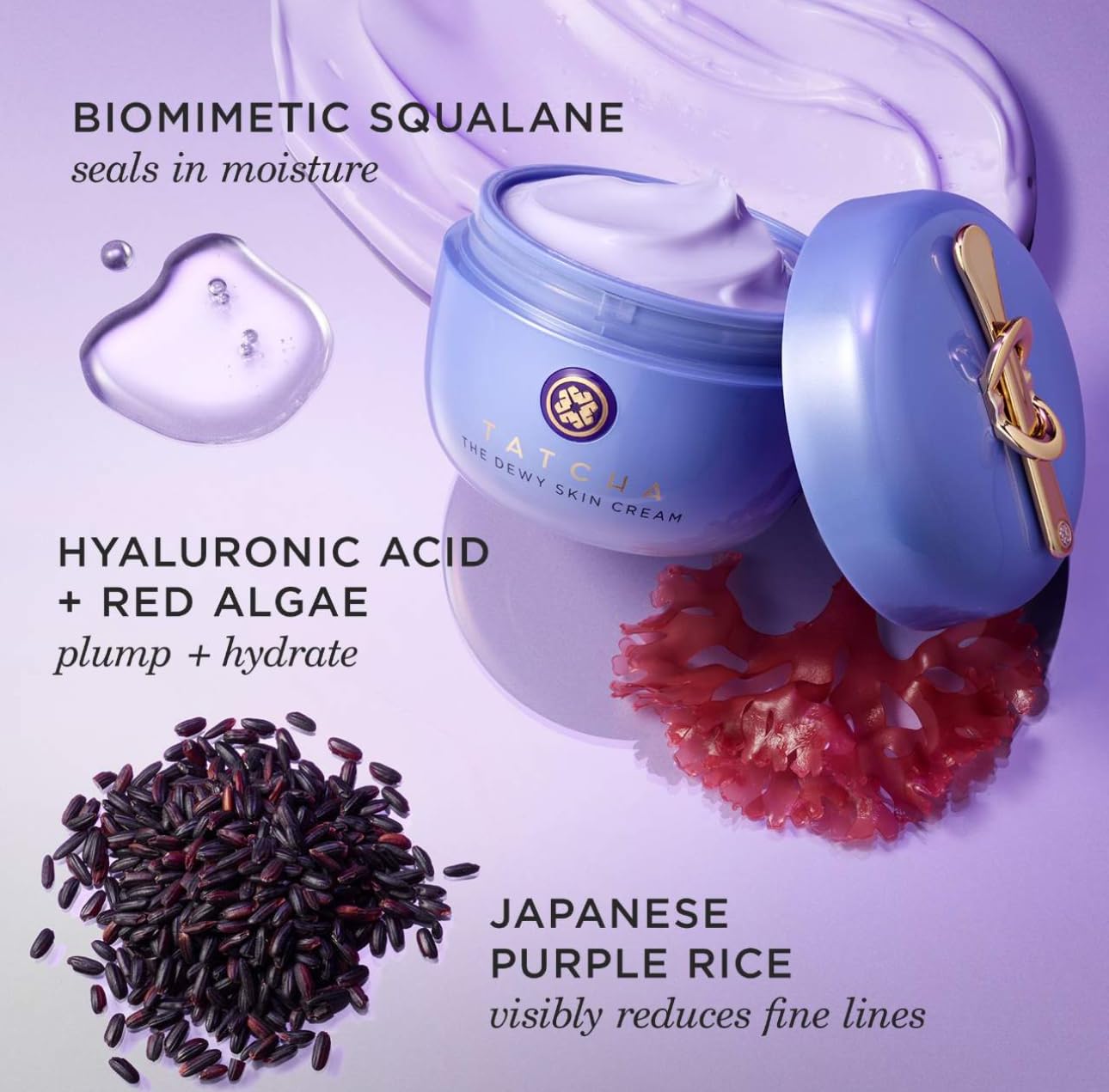 TATCHA The Dewy Skin Cream - Rich Hydrating Face Moisturizer for Dry & Combo Skin
