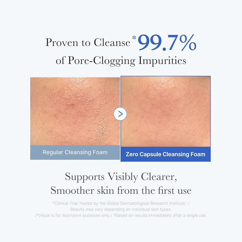medicube Zero Pore Capsule Cleanser - Gentle Daily Foam for Blackheads & Smoother Skin, 4.23 oz