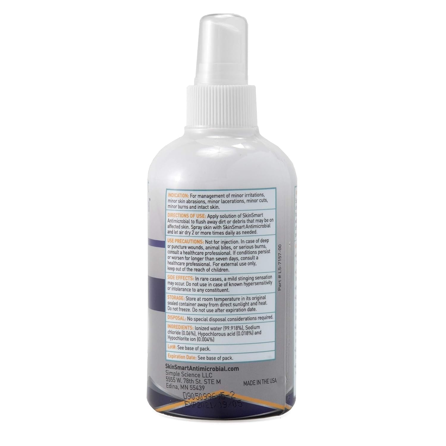 SkinSmart Antimicrobial Facial Cleanser for Breakouts - Hypochlorous Acid Spray, 8 oz