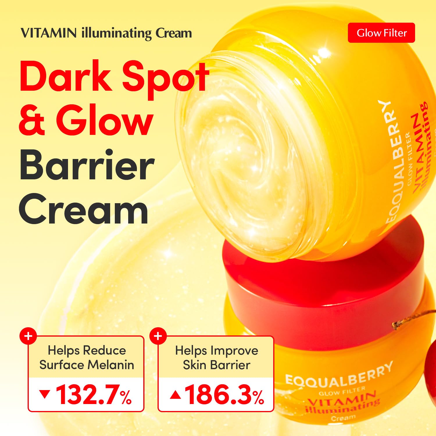 EQQUALBERRY Vitamin C & Niacinamide Cream for Dark Spots