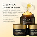 Medicube Deep Vitamin C Face Cream for Radiance & Firm Skin - Liposome-Capsulated Formula, 1.94 oz