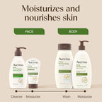 Aveeno Daily Moisturizing Face Lotion with Soothing Prebiotic Oat - For Dry & Sensitive Skin, Lightweight Fragrance-Free Cream, 5 Oz