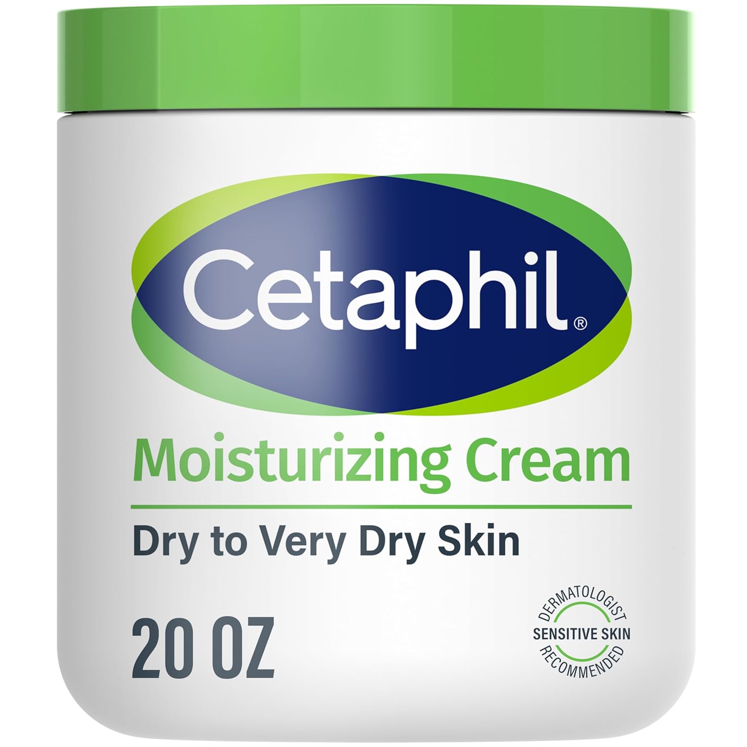 Cetaphil Fragrance-Free Face & Body Cream for Dry Skin - 48-Hour Hydration in a 20oz Jar