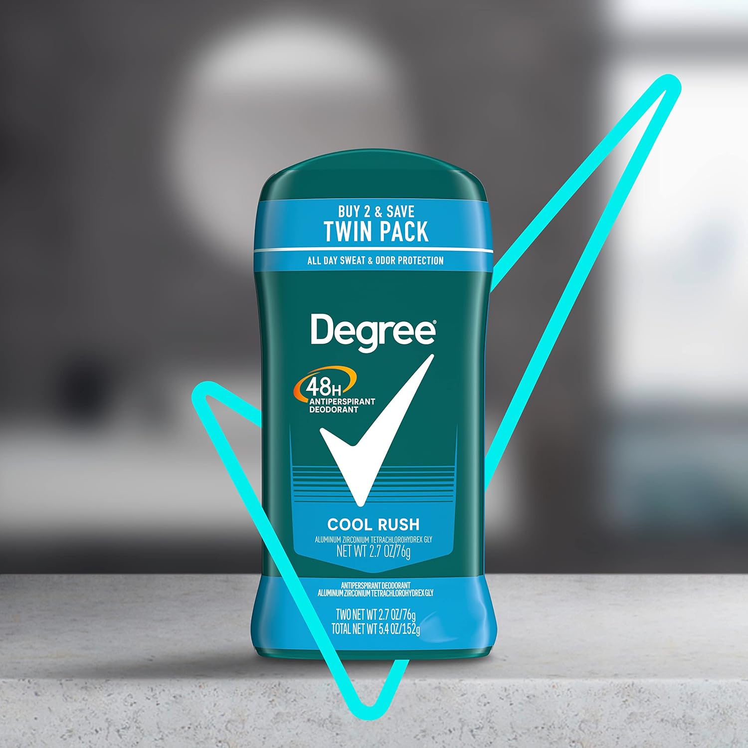 Degree Men Cool Rush Antiperspirant Deodorant - 48-Hour Sweat Block Twin Pack