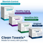 Clean Skin Club XL Biobased Disposable Face Towels (50 Count) for Sensitive Skin