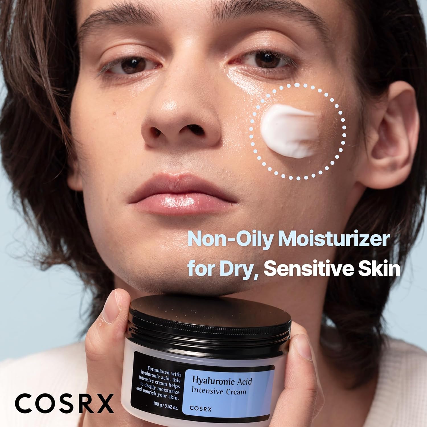 COSRX Hyaluronic Acid Moisturizer for Sensitive Skin - Lightweight & Non-Greasy, 3.52 oz