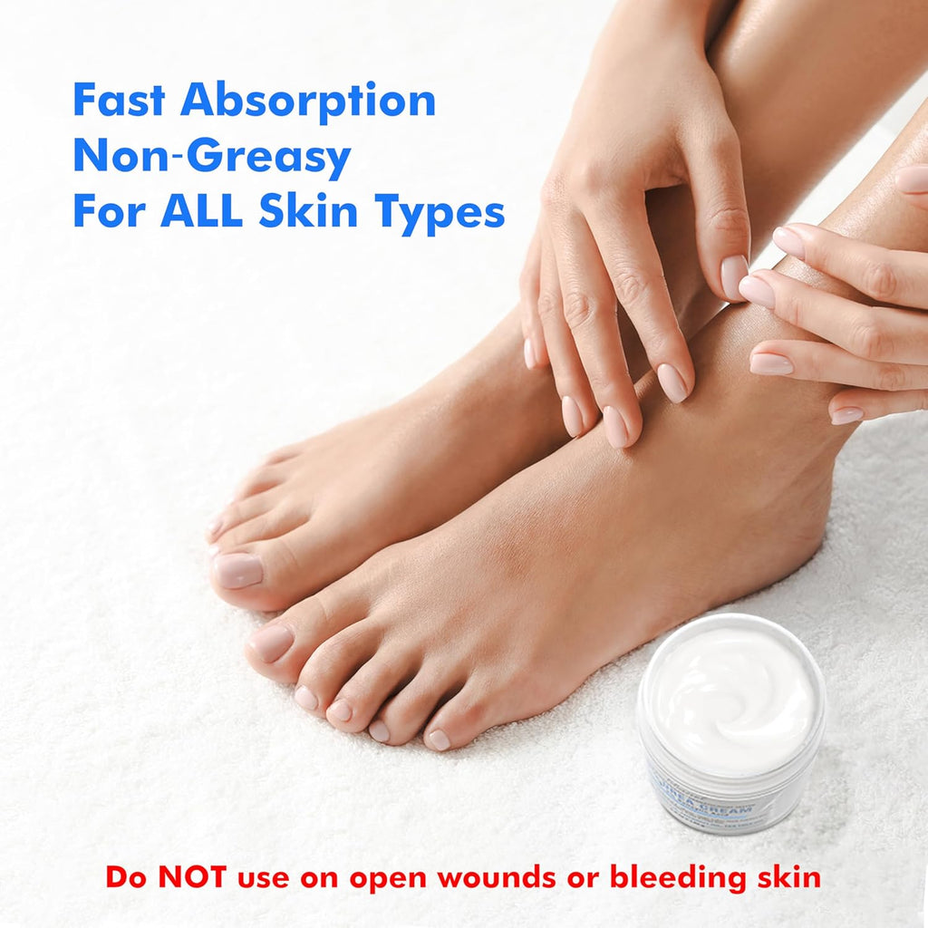 Ebanel 40% Urea Foot Cream with Salicylic Acid - For Dry Cracked Heels & Rough Skin, 4.6 oz Jar