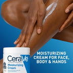 CeraVe Moisturizing Cream - 24-Hour Hydration for Dry Skin, Face & Body Cream with Ceramides & HA, 19 oz