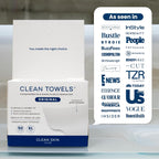Clean Skin Club XL Biobased Disposable Face Towels (50 Count) for Sensitive Skin