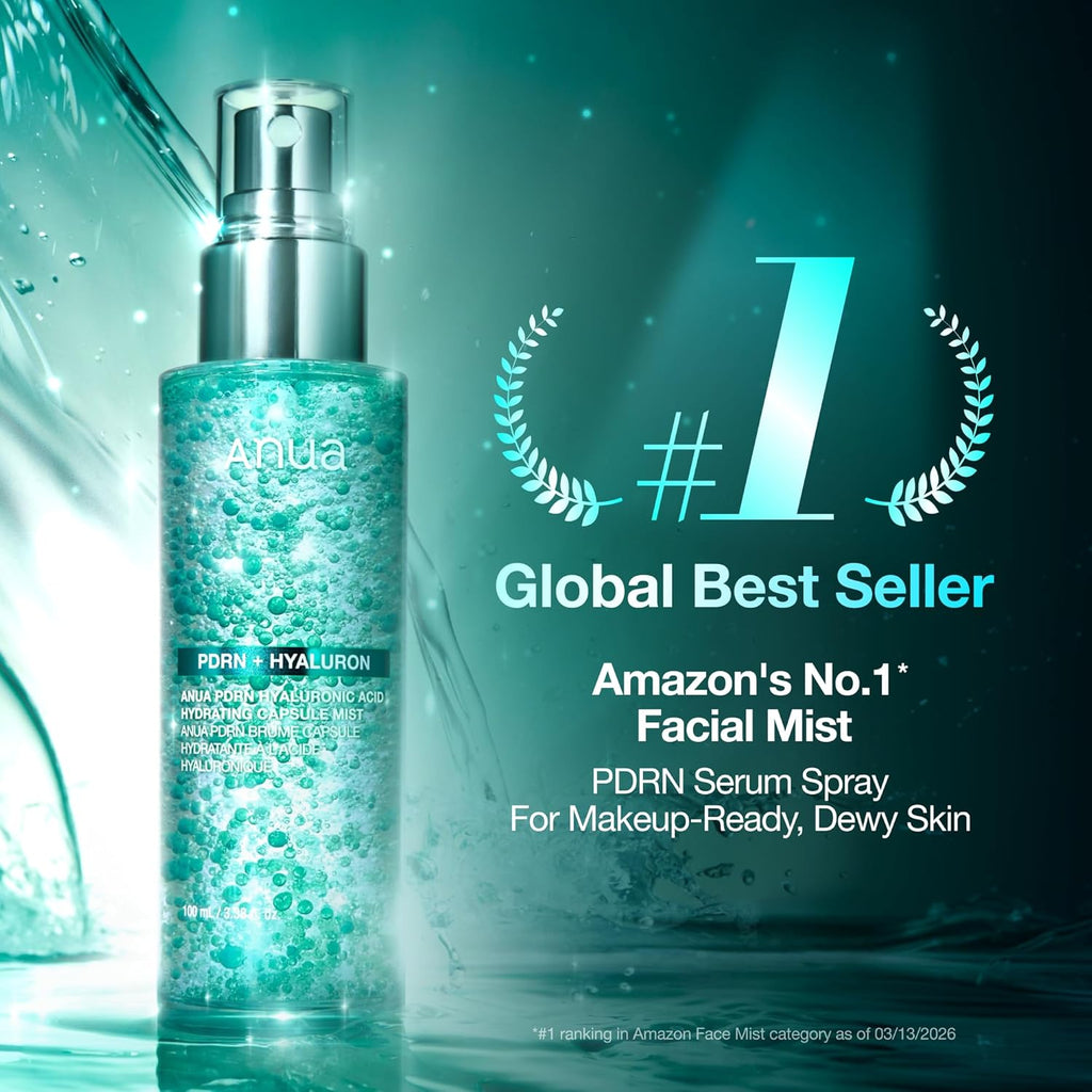 ANUA PDRN Collagen Glow Facial Serum Spray - Hydrating Face Mist for Dewy Skin, All Skin Types, 3.38 fl oz