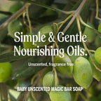 Dr. Bronner's Pure-Castile Baby Unscented Bar Soap - Gentle for Sensitive Skin, 2 Pack
